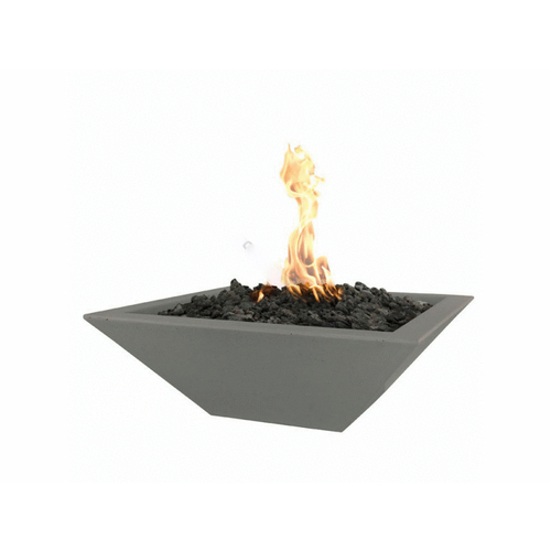 30" Sq Gfrc Ash Match Lit Fire Bowl