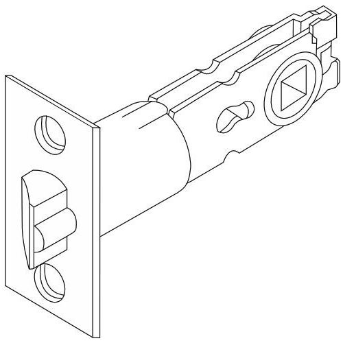 1.125 Inch Square Corner T Strike Plate