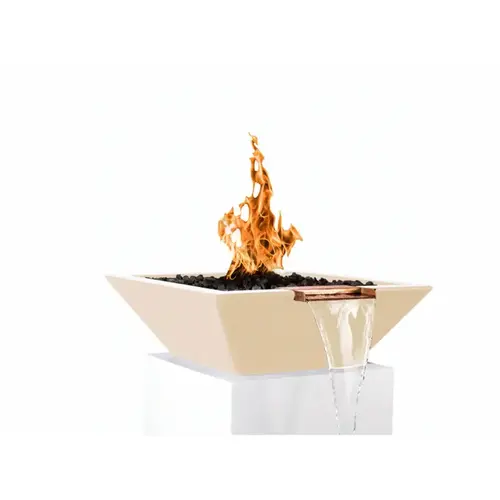 30"sq Vanilla Gfrc Match Lit Fire & Water