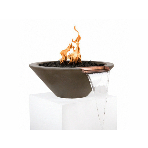 31"rd Chocolate Gfrc Match Lit Fire & Water