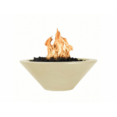 24"rd Vanilla Gfrc Match Lit Fire Bowl