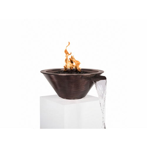 30" Iid Copper Cazo Fire & Water Bowl