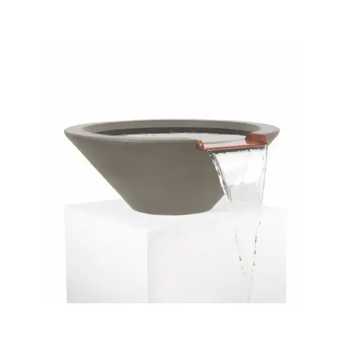 24"rd Ash Gfrc Water Bowl