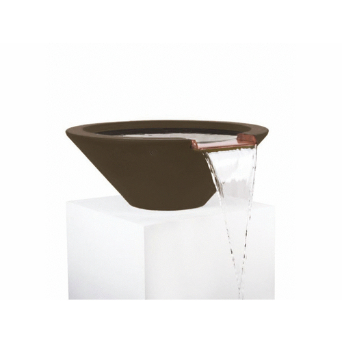 24"rd Chocolate Gfrc Water Bowl