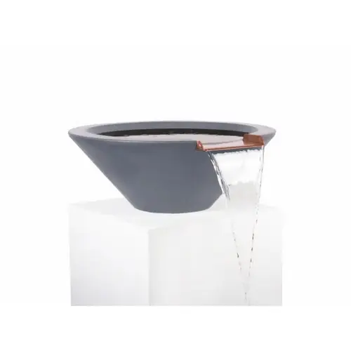 24"rd Gry Gfrc Water Bowl