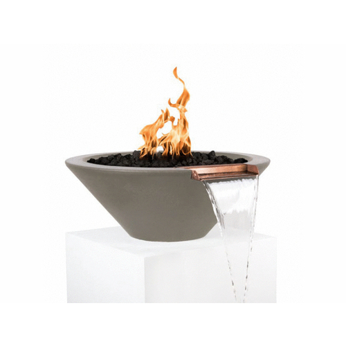 24"rd Ash Gfrc Match Lit Fire & Water Bowl