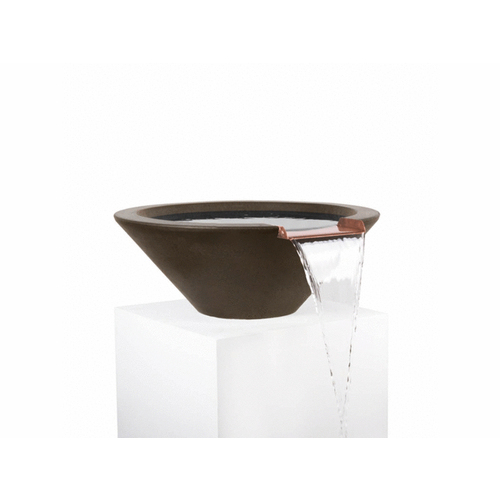 36"rd Chocolate Gfrc Cazo Water Bowl