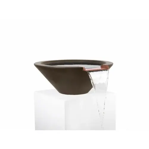 31"rd Chocolate Gfrc Cazo Water Bowl