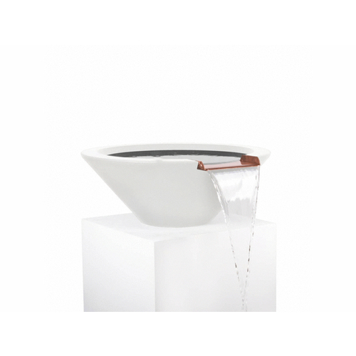 36"rd Limestone Gfrc Cazo Water Bowl