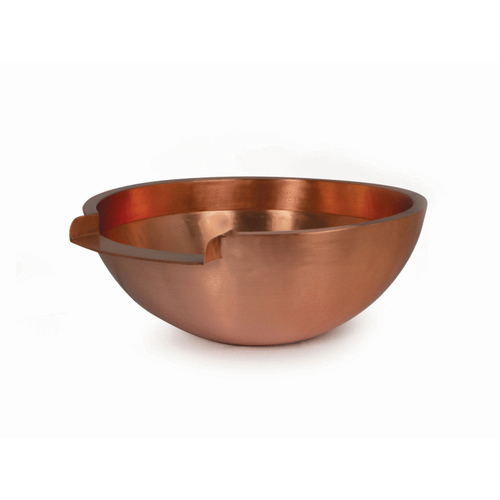 26" Round Copper Spillway Bowl W/ 12" Spillway