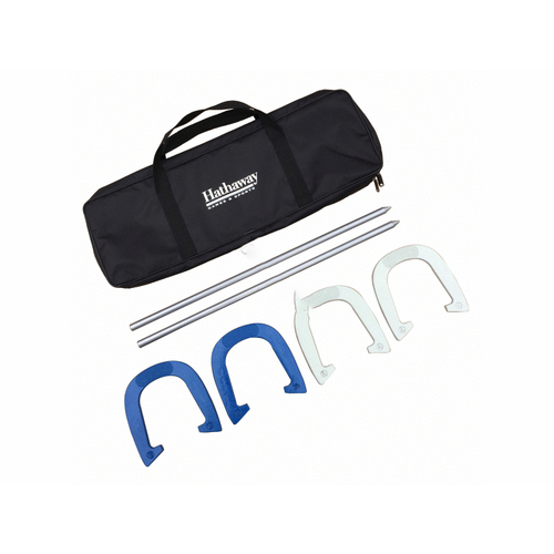 BLUE WAVE PRODUCTS BG3133 Silver/blue Heavy Duty Horseshoe Set W/ Carry Bag