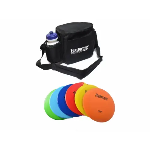 8.25" Disc Golf Starter Set W/ 6 Discs & Case Black