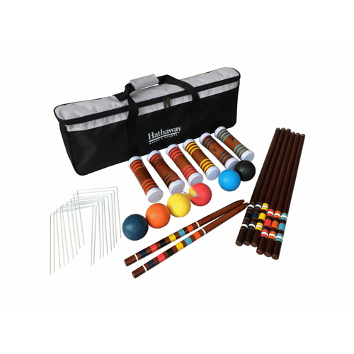 BLUE WAVE PRODUCTS BG3126 6-player Croquet Set W/ Carry Bag Black