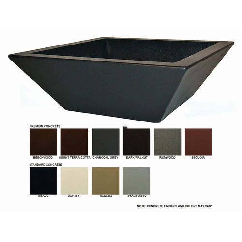 COVER POOLS INC FBCORCON30SE 30" Ebony Corinthian Concrete Fire Bowl