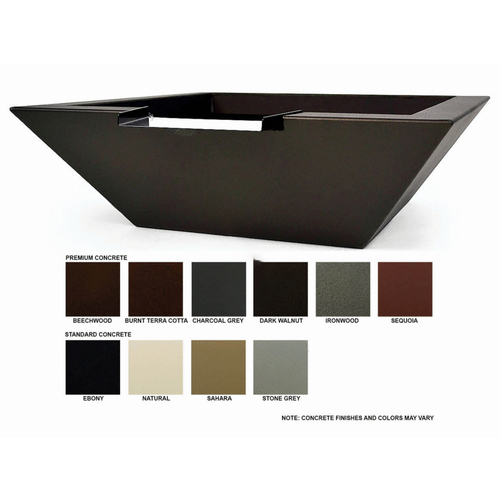 COVER POOLS INC WBCORCON36PDW 36" Dark Walnut Corinthian Concrete Water Bowl