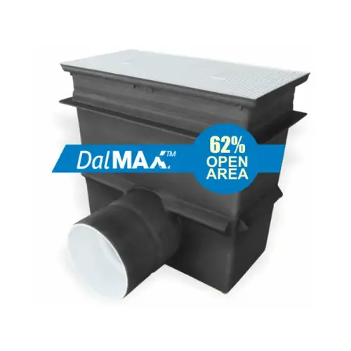 Dalmax 18" X 36" X 28" Fiberglass Sump & Grate With 10" Sch40 Female Adapter