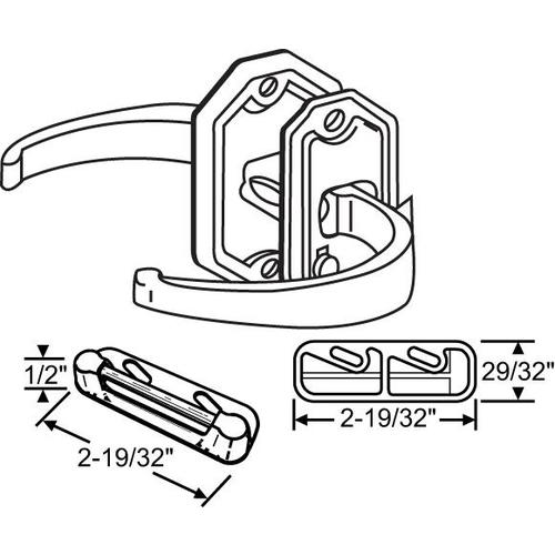 ALUM. PUSH-PULL LATCH