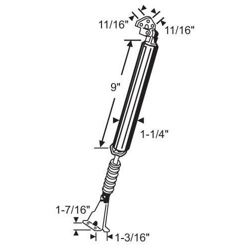 Pneumatic Closer Black