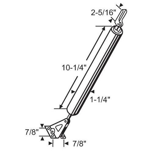 PNEUMATIC DOOR CLOSER BLACK