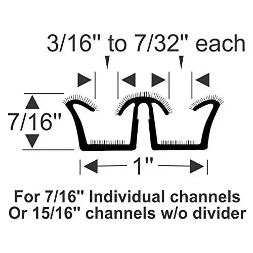 Flexible Window Glass Run Channel 96" Length For Application- Universal Internaonal Scout 61-63 AS122296 75000637