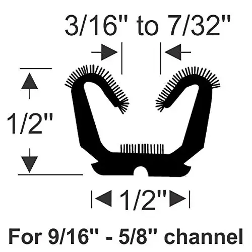 AmeriSeal 10870 Flexible Window Glass Run Channel 96" Length For Application-1960- 1961 Valiant & Lancer AS119896 75000636