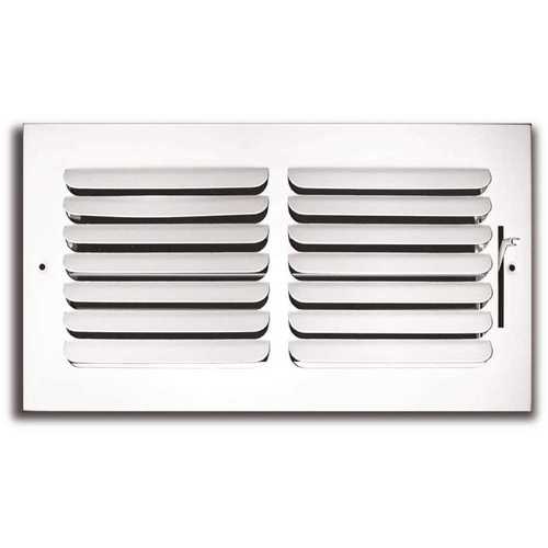 14 in. x 6 in. 1-Way Fixed Curved Blade Wall/Ceiling Register White