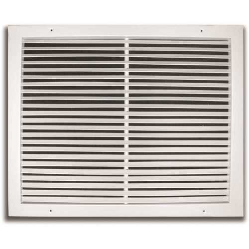 16 in. x 30 in. Fixed Bar Return Air Grille, White