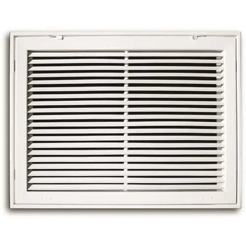 16 in. x 30 in. Fixed Bar Return Air Filter Grille, White