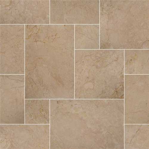 Aegean Pearl Tumbled Pattern Marble Paver Kit (360 sq. ft./Pallet) - pack of 3