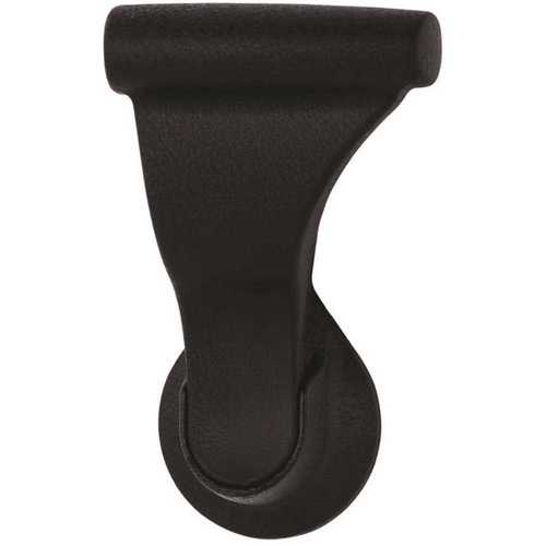 SOSS Textured Black Push/Pull Passage Hall/Closet Latch with 2-3/8 in. Door Lever Backset