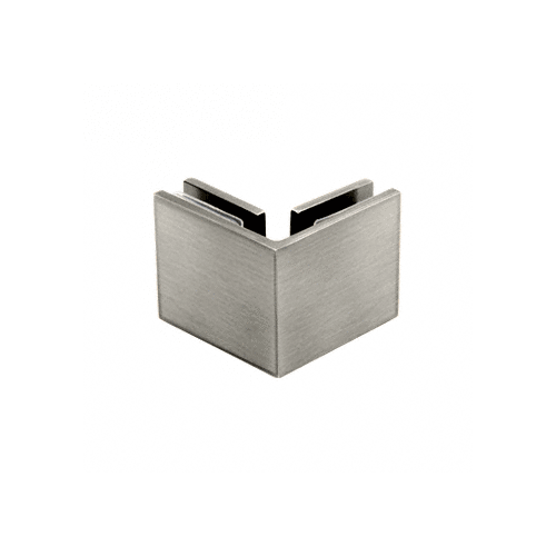 Brushed Pewter Anaheim 90 Degree Corner Glass-to-Glass Clip