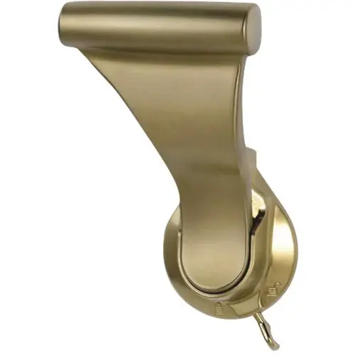 1-3/8 in. Satin Brass Push/Pull Privacy Bed/Bath Latch with 2-3/4 in. Door Lever Backset