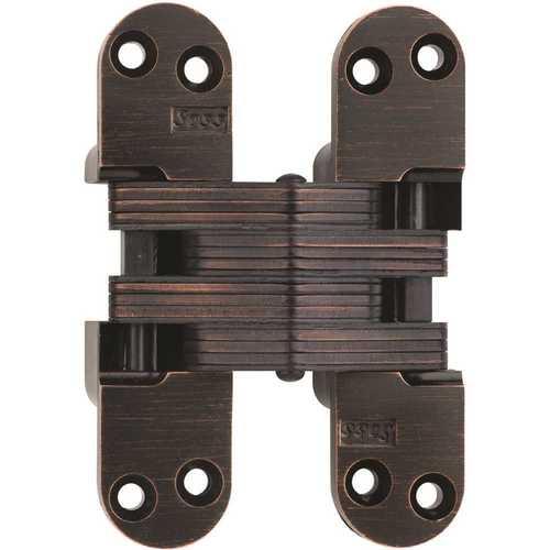Universal Industrial Products 218US10BL SOSS 1-1/8 in. x 4-5/8 in. Oil Rubbed Bronze Lacquered Invisible Hinge