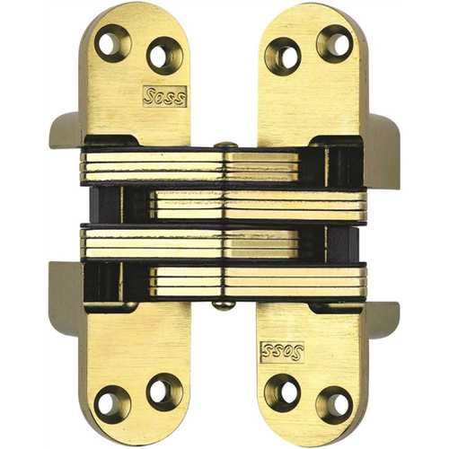 Universal Industrial Products 218US4 SOSS 1-1/8 in. x 4-5/8 in. Satin Brass Invisible Hinge