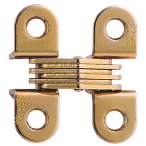Universal Industrial Products 303CUS4 SOSS 1/2 in. x 1-33/64 in. Satin Brass Invisible Hinge - pack of 2