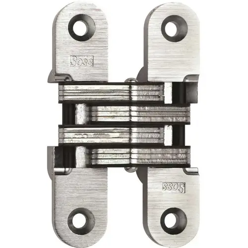 SOSS 1 in. x 4-5/8 in. Satin Chrome Invisible Hinge