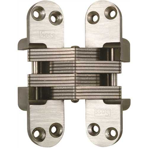 Universal Industrial Products 418SSUS32D SOSS 1-1/8 in. x 4-39/64 in. Satin Stainless Steel Invisible Hinge