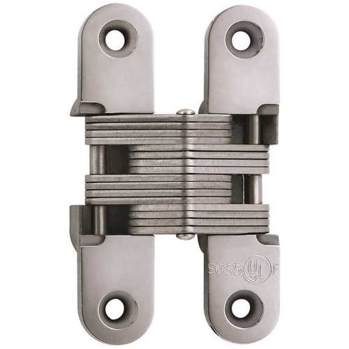 SOSS 1 in. x 4-5/8 in. Bright Stainless Steel Invisible Hinge