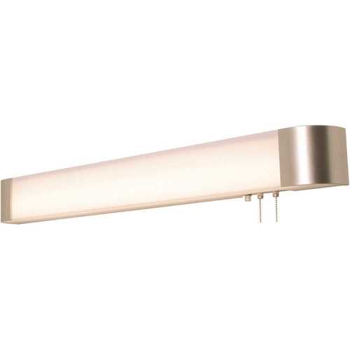 Allen 4 ft. 375-Watt Equivalent Integrated LED Satin Nickel Bath Light