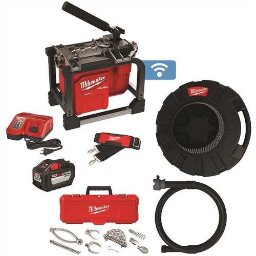 Milwaukee 2818A-21 M18 FUEL Cordless Drain Cleaning Sewer Sectional Machine Kit with 7/8 in. Cable with Attachments