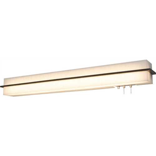 Apex 50 in. 68-Watt Integrated LED Expresso/Jute Overbed Fixture