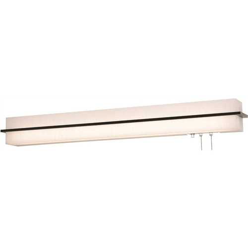 AFX APB3940L30ENES-LW Apex 38 in. 56-Watt Integrated LED Expresso/Linen White Overbed Fixture