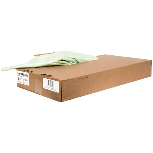 1.20 mil 82 in. x 70 in. 151 Gal. Flat Pack Compostable Can Liners Green - pack of 25