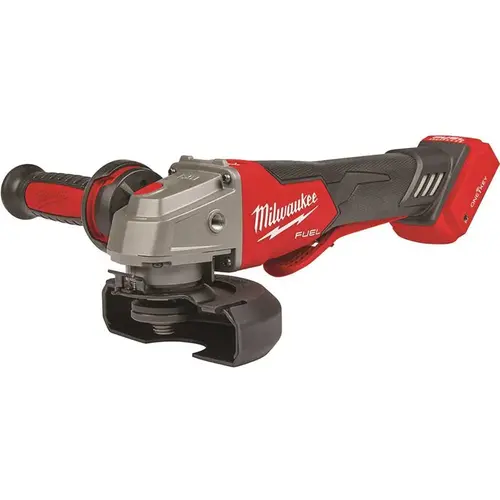 M18 FUEL 18-Volt Lithium-Ion Brushless Cordless 4-1/2 in./5 in. Braking Grinder With Paddle Switch (Tool-Only) Red