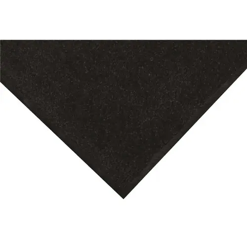 ColorStar Mat Solid Black 3 in. x 10 in. PET Carpet Universal Cleated Backing Entrance Mat