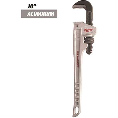 18 in. Aluminum Pipe Wrench Red