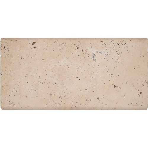 12 in. x 24 in. Tuscany Scabas Brushed Gold Travertine Pool Coping (40- sq. ft./Pallet) - pack of 40