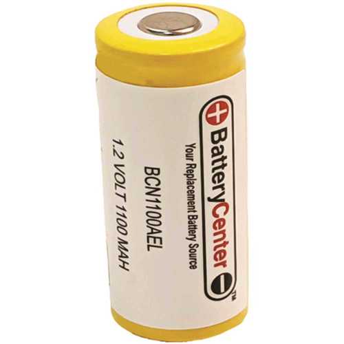 Battery Center BCN1100AEL 1.2-Volt 1,100mAh Nickel Cadmium/NiCad Replacement Rechargeable Battery for Emergency Lights, Alarm Systems and Others