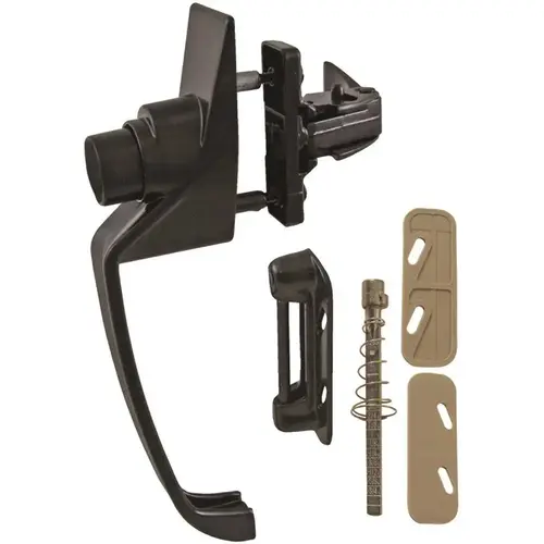 Push Button Latch Set Black tie Down Type fits Doors 1 To 1-1/4in Thick handle 5-1/2in Latch 1-1/2in