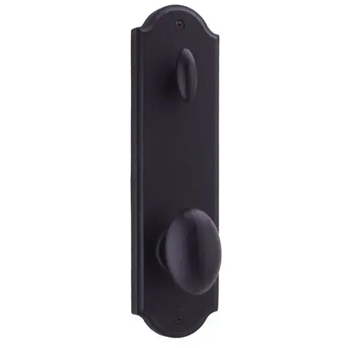 Durham Single Cylinder Handleset Trim for Stonebriar or Wiltshire with Adjustable Latch and Round Corner Strikes Black Finish